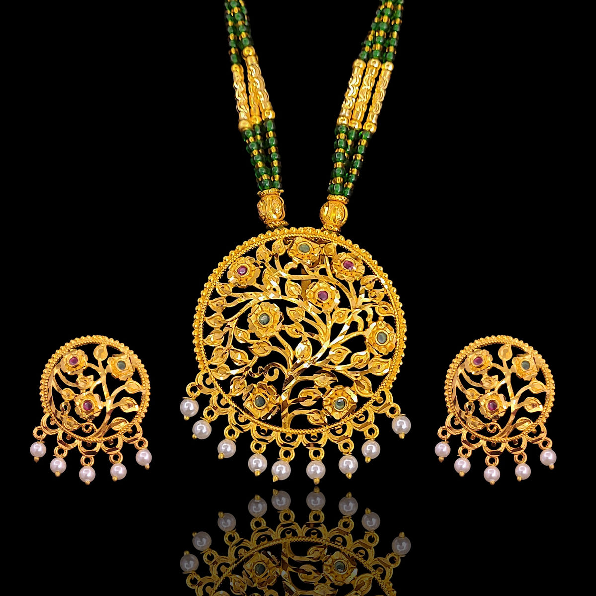 Round Jarawa Locket Set