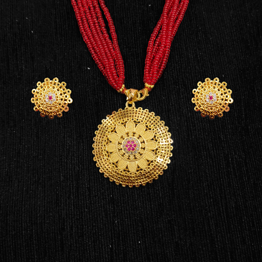 Ruby AD Locket Set - My Golden Wish