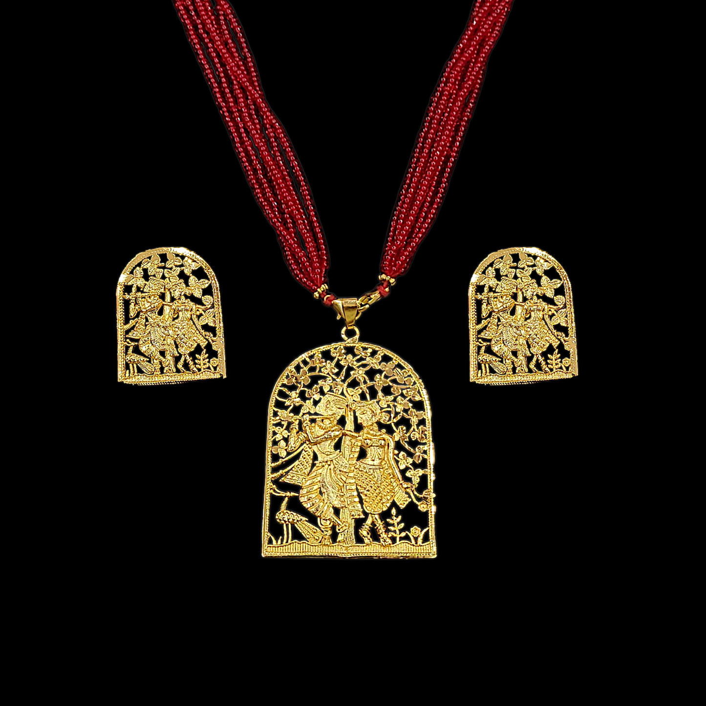 Radha Krishna Locket Set
