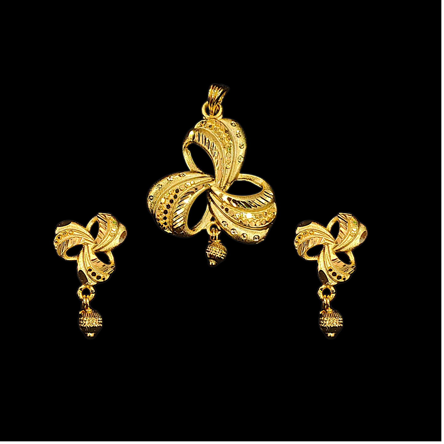 Spiral Flower Locket Set