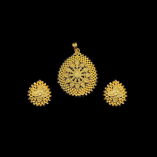 Oval Chandra Locket Set - My Golden Wish
