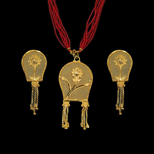 Leaf Kulo Locket Set - My Golden Wish