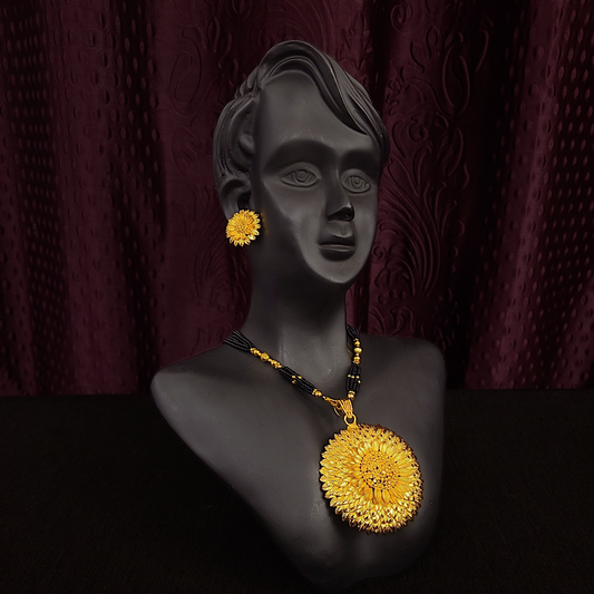 3D Flower Locket Set - My Golden Wish