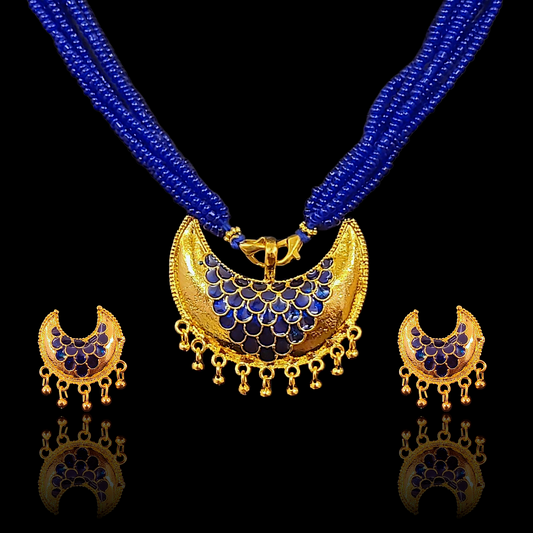 Assam Traditional Minakari Locket Set - I - My Golden Wish
