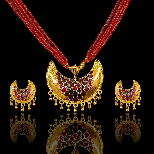 Assam Traditional Minakari Locket Set - II - My Golden Wish