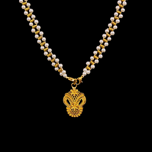 Ghot Locket With Pearl Chain - My Golden Wish