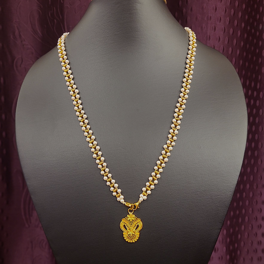 Ghot Locket With Pearl Chain - My Golden Wish