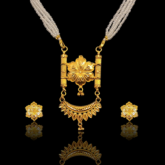 Flower Designer Locket Set - II - My Golden Wish