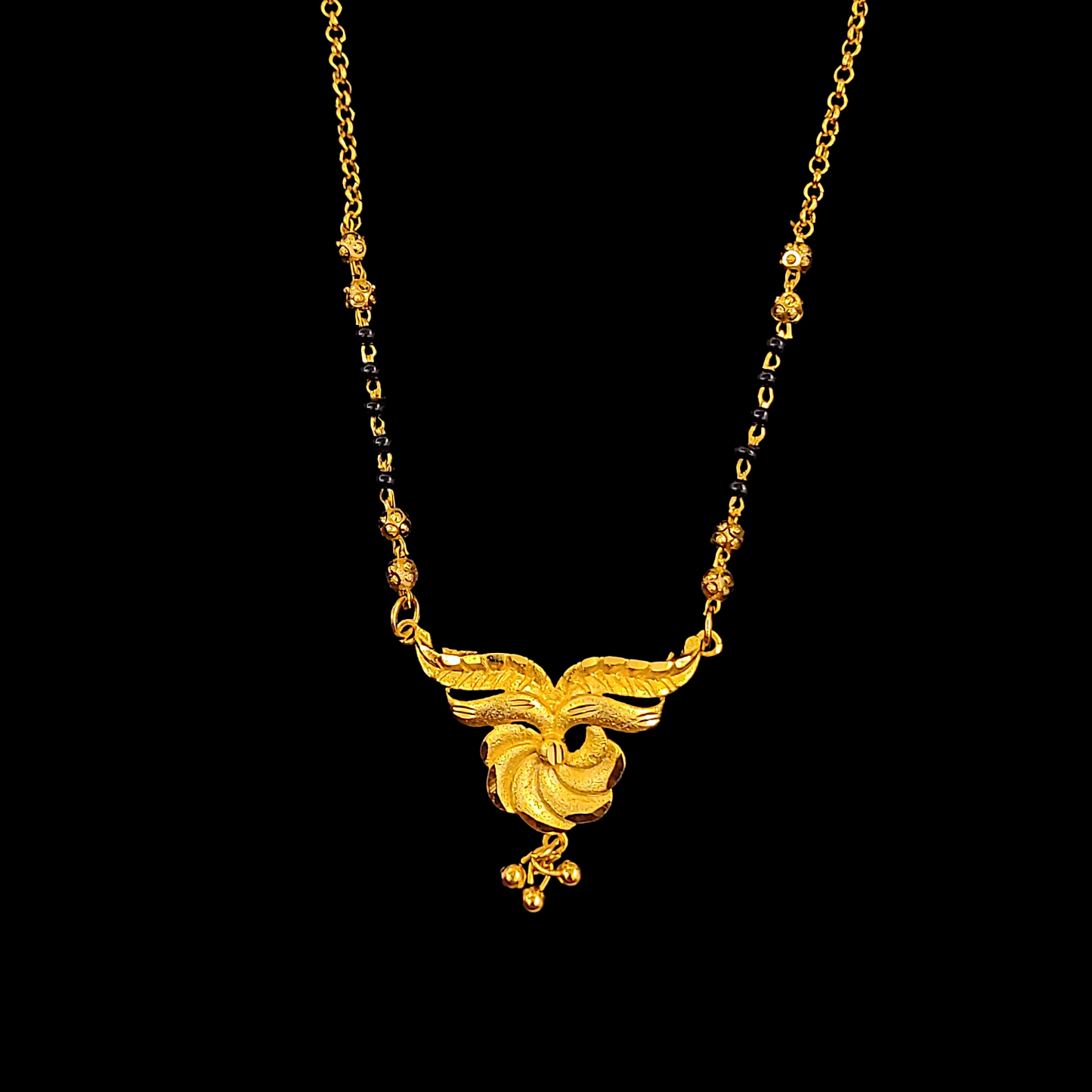 Spiral Flower Mangalsutra - My Golden Wish