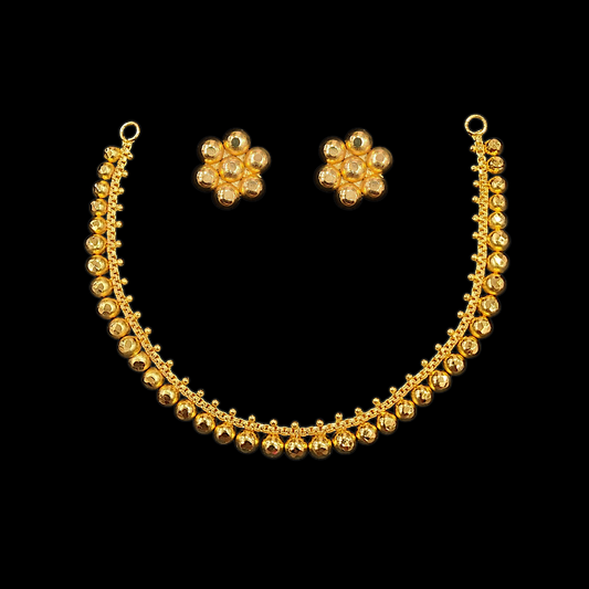 Single Line Ball Necklace - My Golden Wish