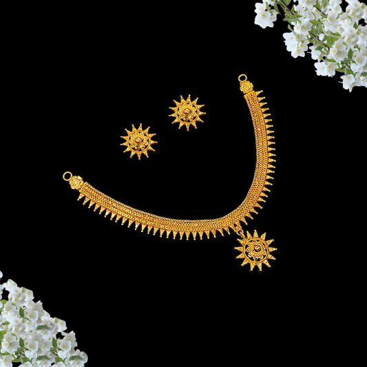 Sun Chatai Necklace set - My Golden Wish