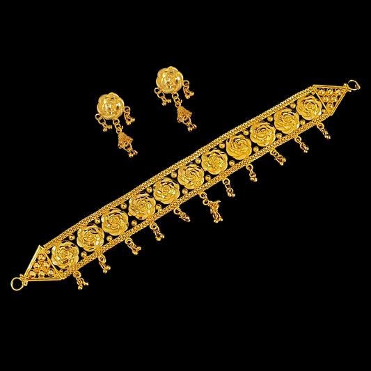 Rose Choker Set - My Golden Wish