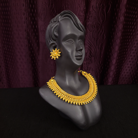 Premium Sabeki Semi-Broad Chatai Necklace Set - My Golden Wish