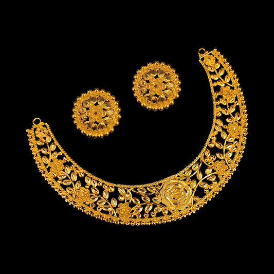 Rose Necklace Set - My Golden Wish