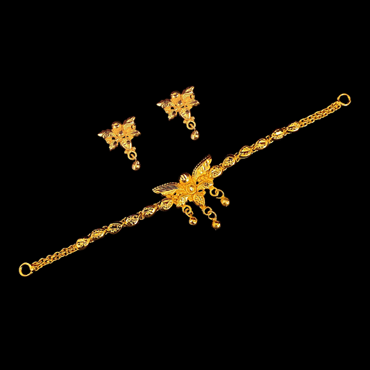 Sleek Butterfly Choker Set - My Golden Wish