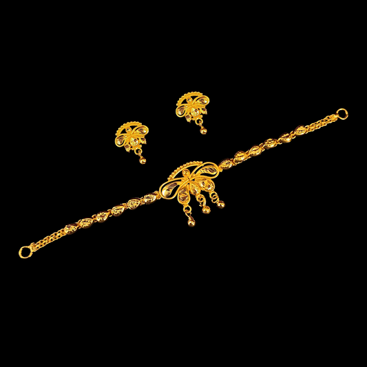 Sleek Butterfly Choker Set II - My Golden Wish