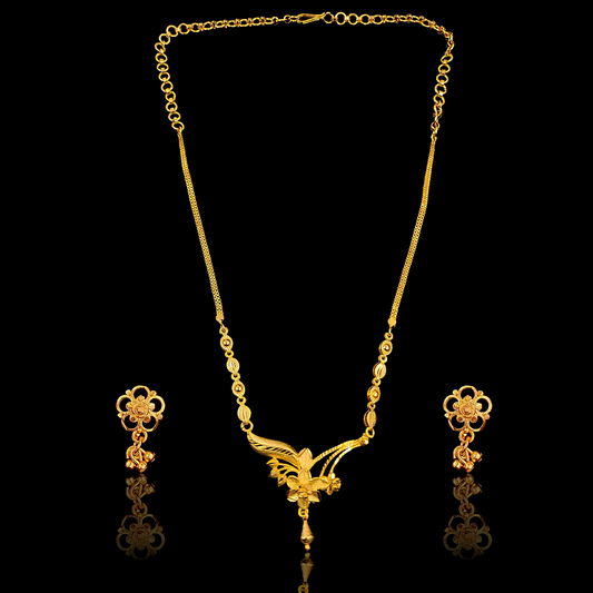 Sleek Flower Necklace Set - II