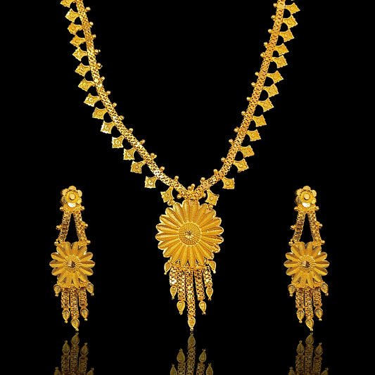 Round Jhalar Necklace Set