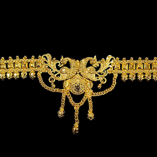 Twin Peacock Choker Set - My Golden Wish