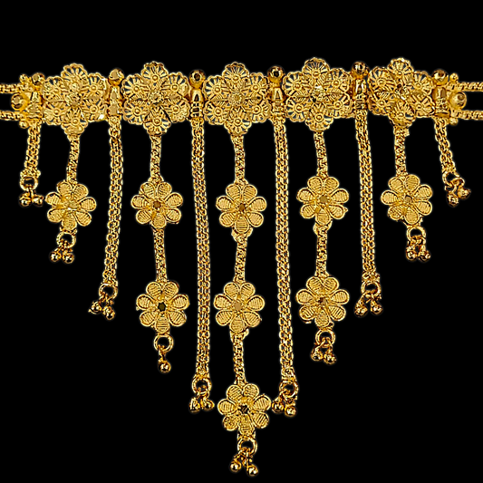 Hanging Flower Choker Set - My Golden Wish