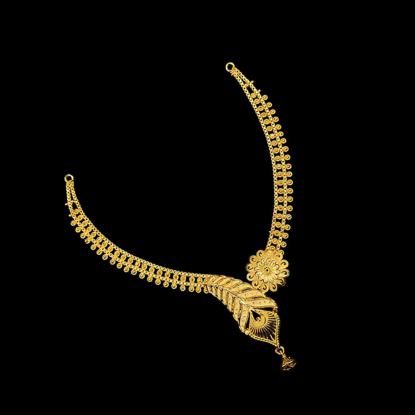 Feather Chatai Necklace Set - My Golden Wish