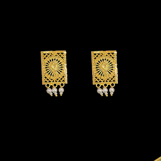 Peacock Pearl Choker Set - My Golden Wish