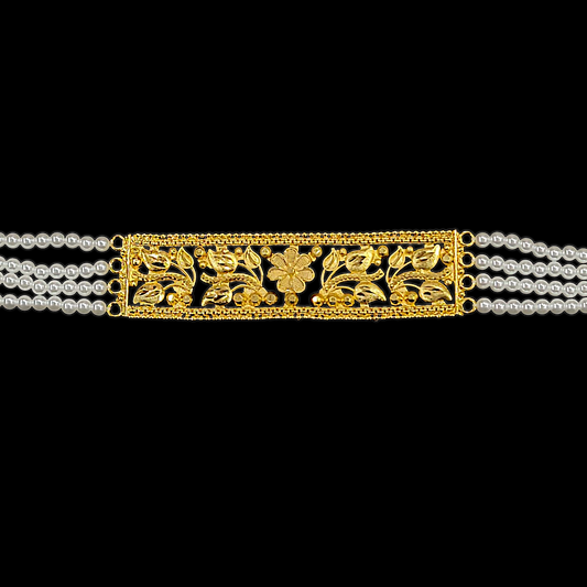 Fllat Pearl Choker Set - My Golden Wish