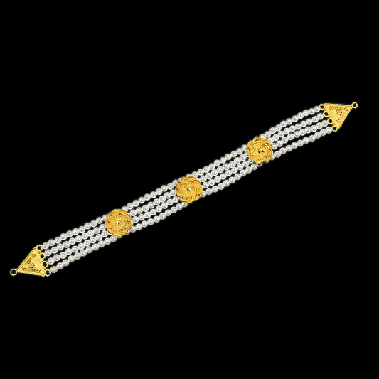 Rose Pearl Choker/ Mathapatti - My Golden Wish