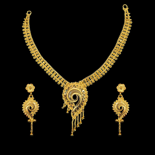 Spiral Chatai Necklace set - My Golden Wish