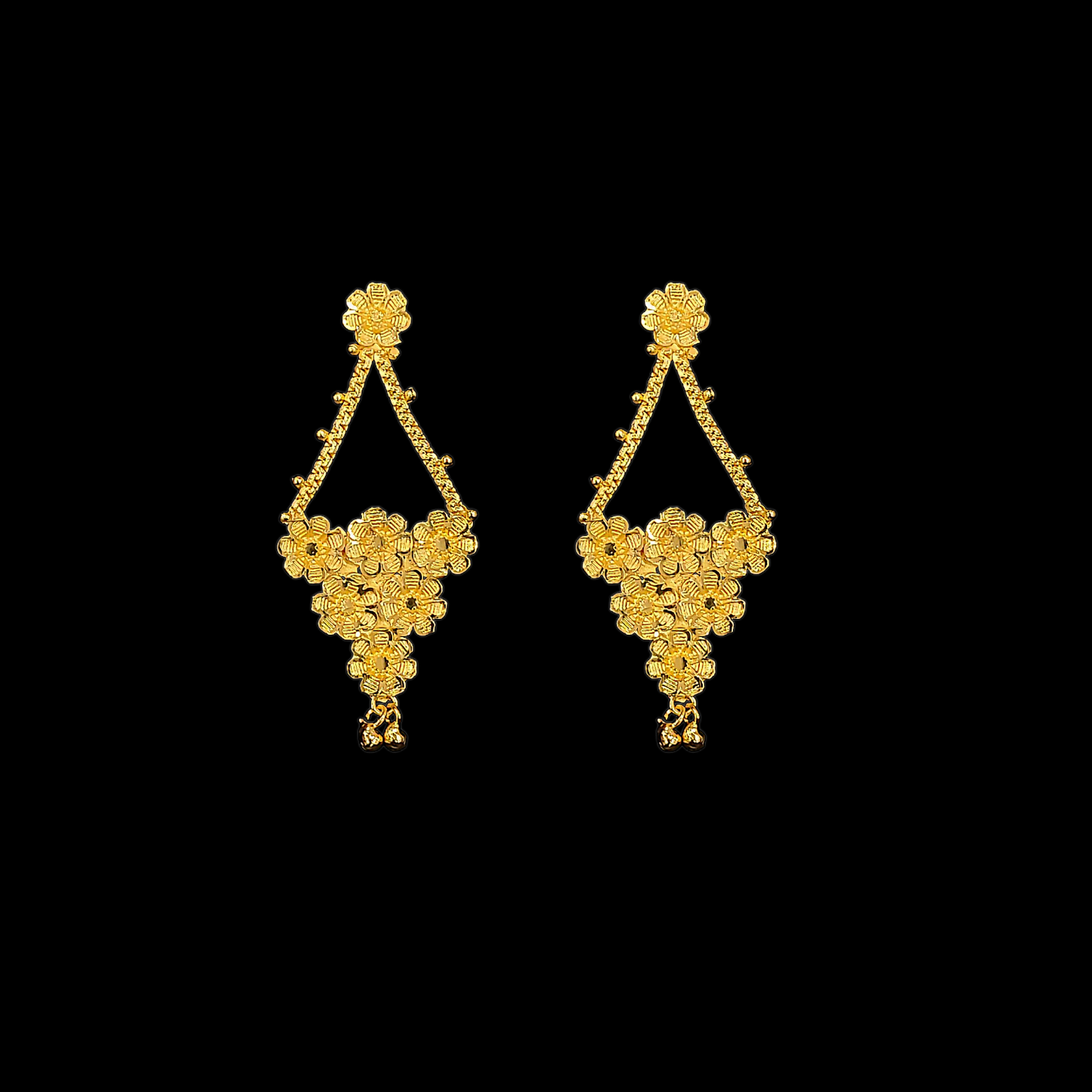Flower Drop Necklace Set - My Golden Wish