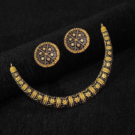 Black Meenakari Hansli - My Golden Wish