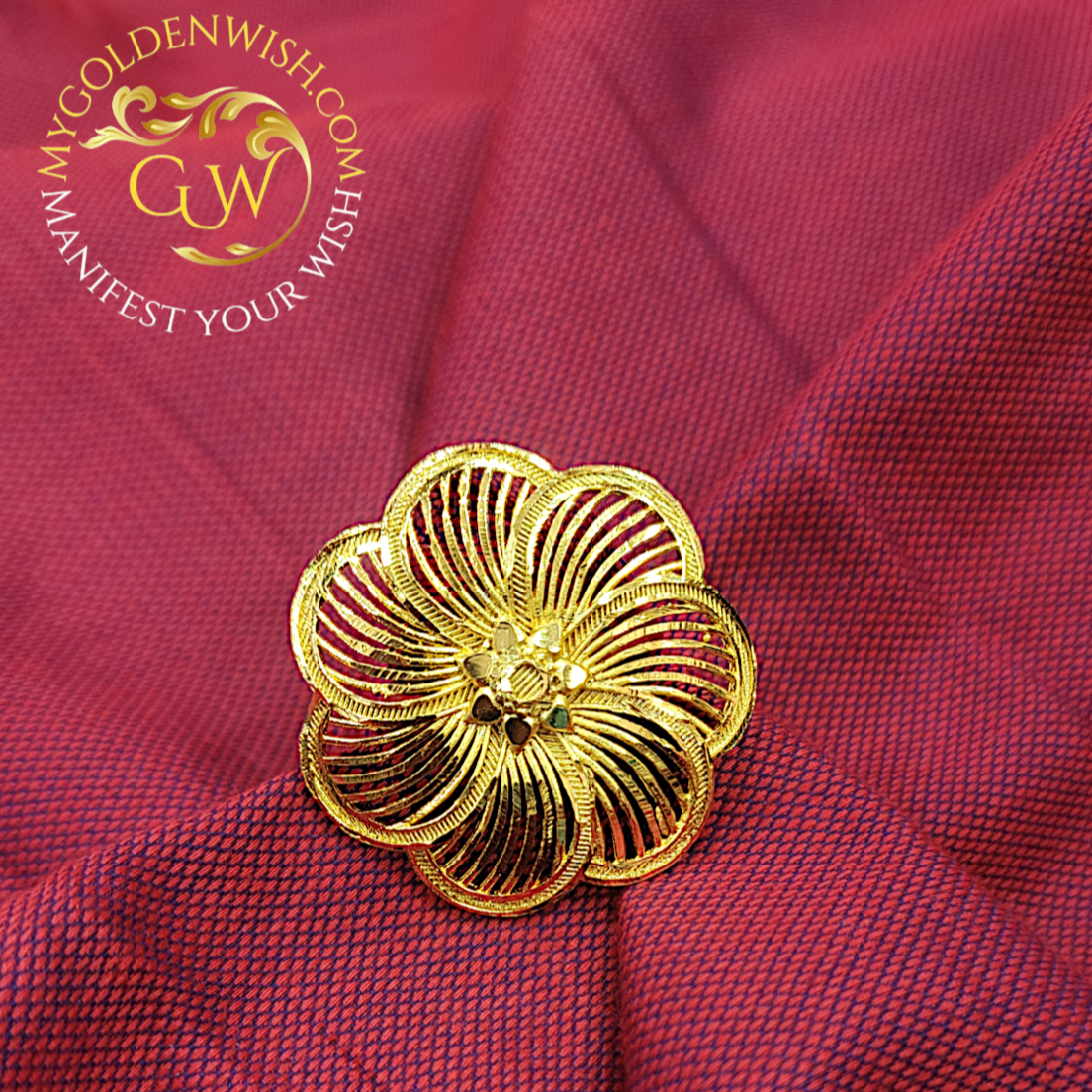 Spiral Flower ring - My Golden Wish