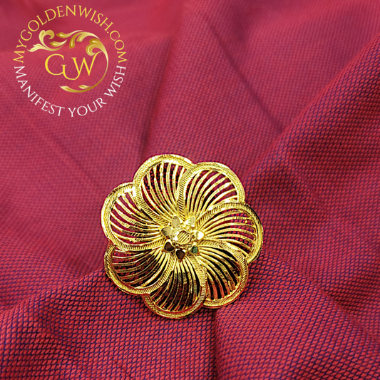 Spiral Flower ring - My Golden Wish