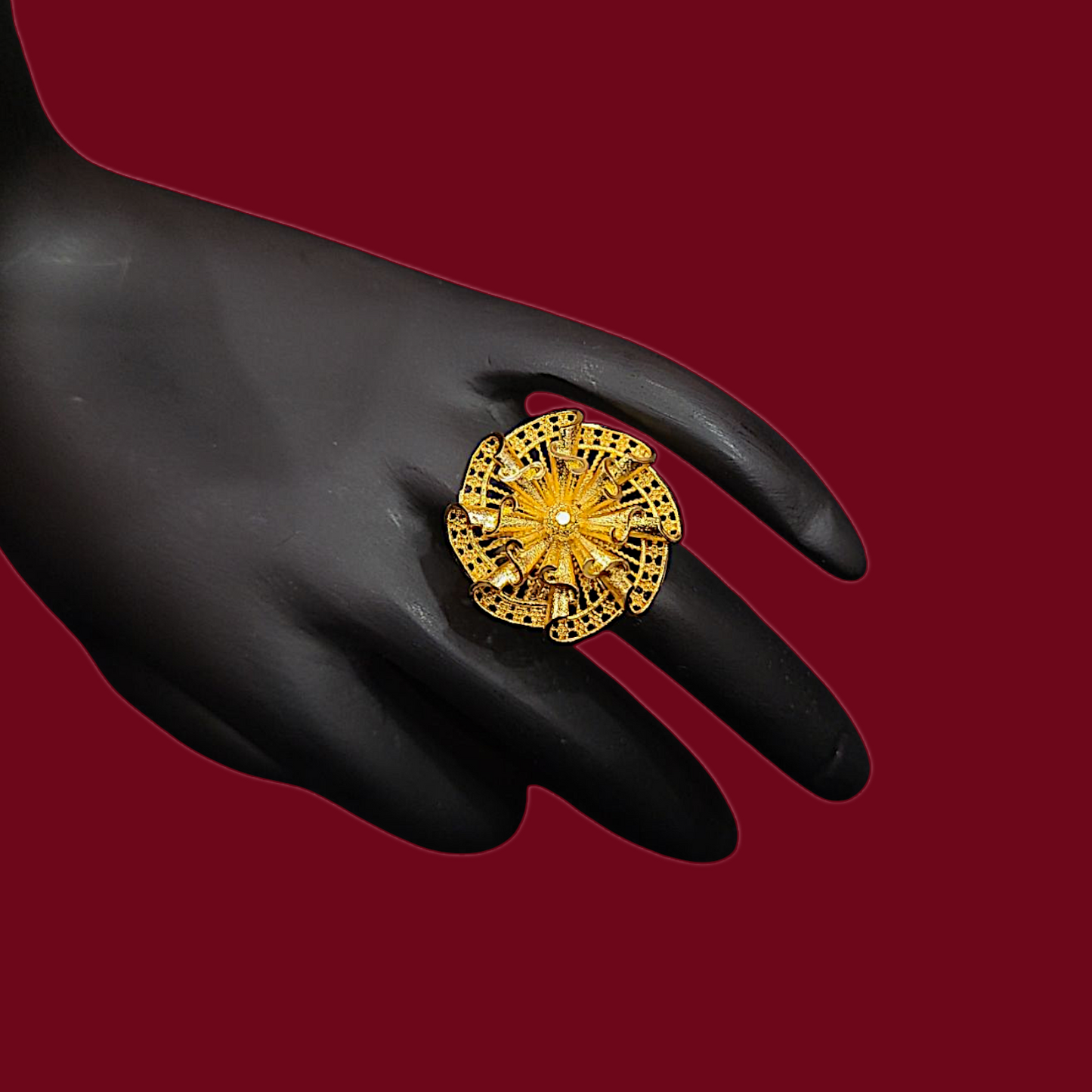 Floral Ring - My Golden Wish