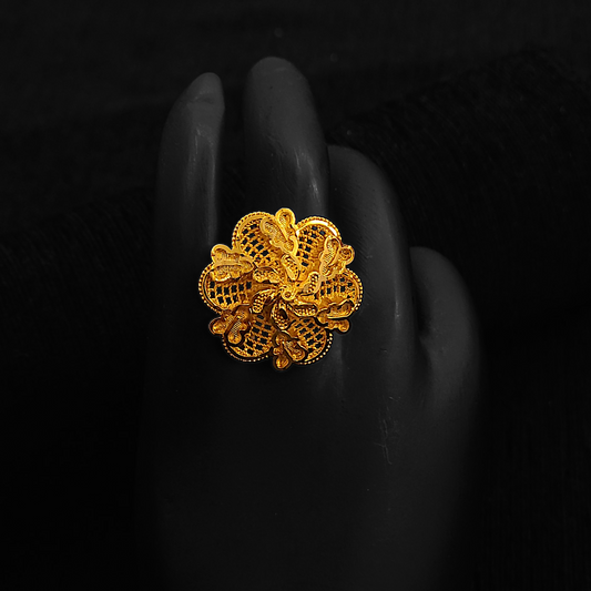 Designer Floral Ring - My Golden Wish