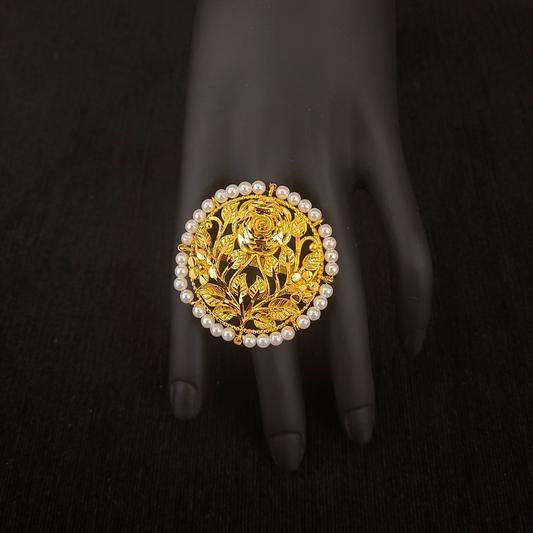 Rose Pearl Ring - My Golden Wish