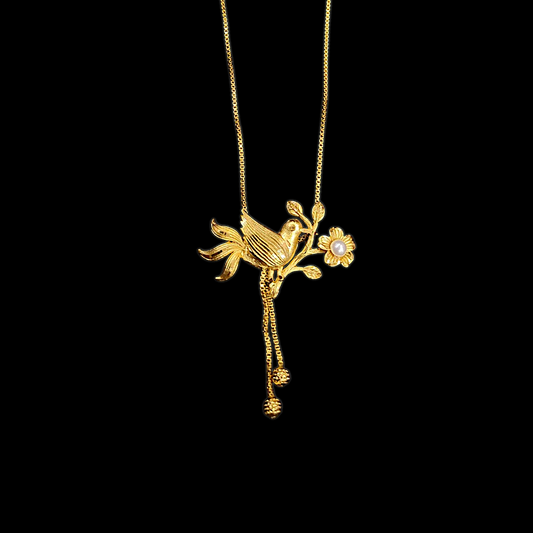 Flower Bird Tie Chain - My Golden Wish