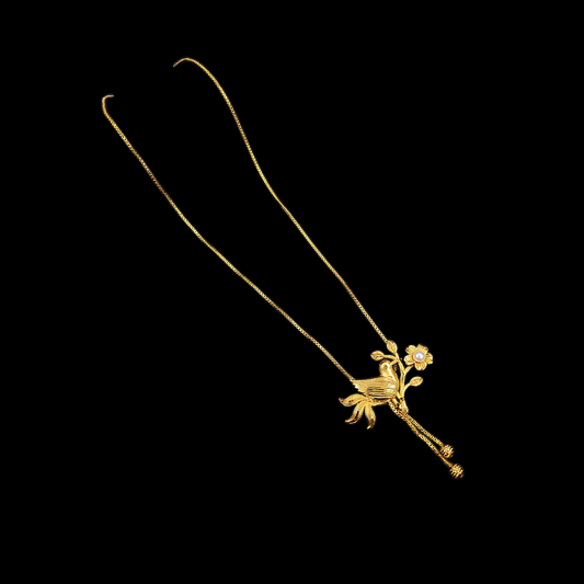 Flower Bird Tie Chain - My Golden Wish