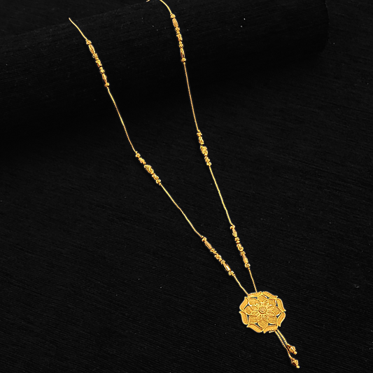 Designer Flower Locket Chain - My Golden Wish