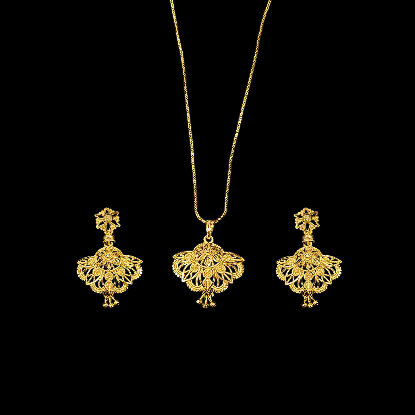 Radial Sleek Pendant Chain Set
