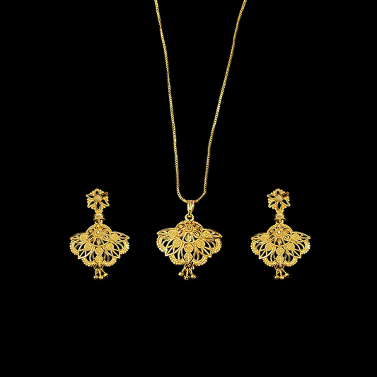 Radial Sleek Pendant Chain Set - My Golden Wish