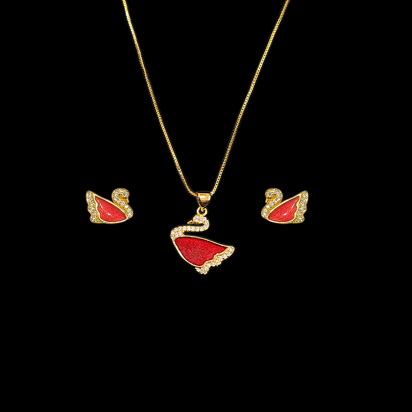 Swan Pendent Set