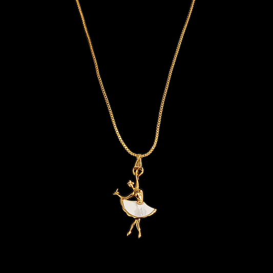 Dancing Girl Shell Pendent Chain - My Golden Wish