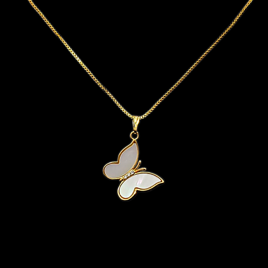 Butterfly Shell Pendent Chain - My Golden Wish
