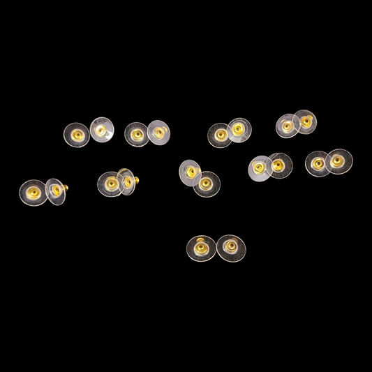 10 Pair Premium Quality Ear Back Stoppers Push Buttons - My Golden Wish