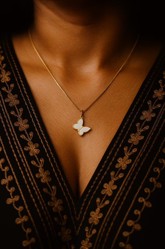 Butterfly Shell Pendent Chain - My Golden Wish
