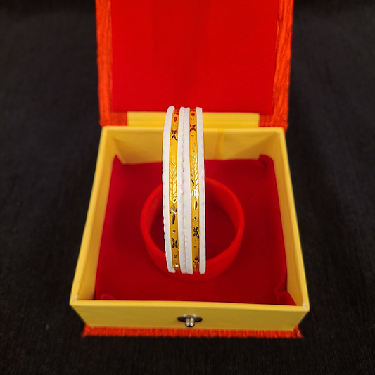 Gold Plated Sleek Paat Original Sankha - My Golden Wish