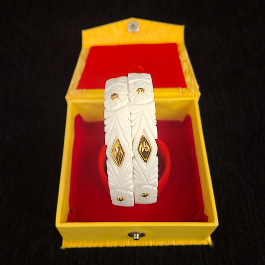 Gold Plated Diamond Tip Original Sankha - My Golden Wish