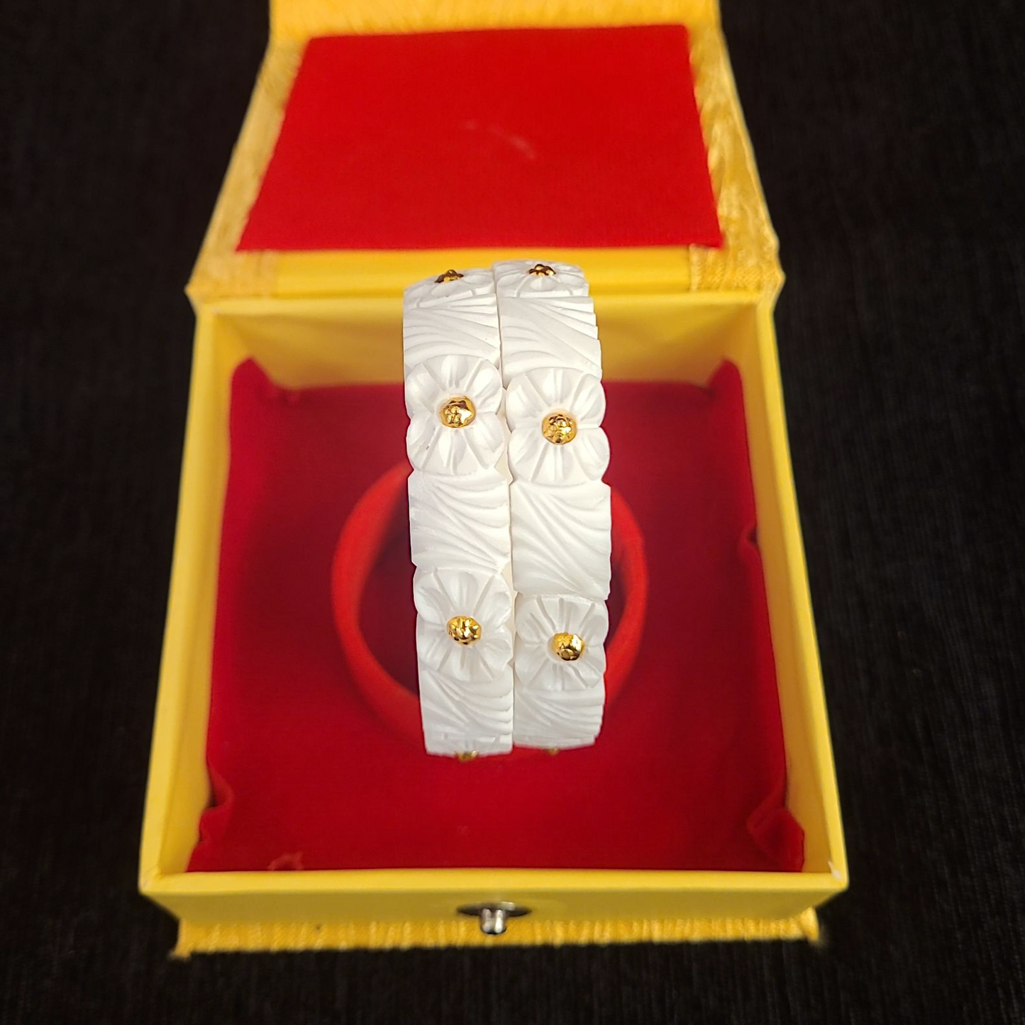 Gold Plated Flower Cut Tip Original Sankha