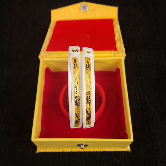 Gold Plated Diamond Paat Original Sankha - My Golden Wish
